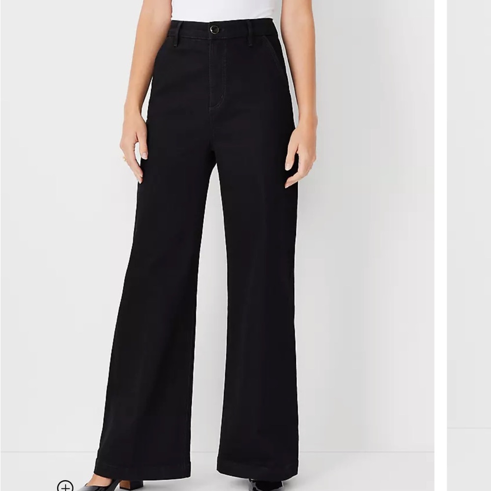 BNWT Ann Taylor black denim trouser jeans